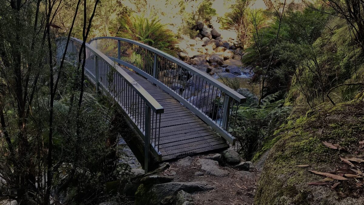 Walking Bridge Over Crystal Brook